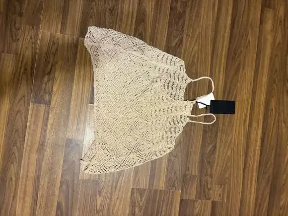 AMOLI Sheer Knit Textured Cami in Beige - Picture 4 of 4